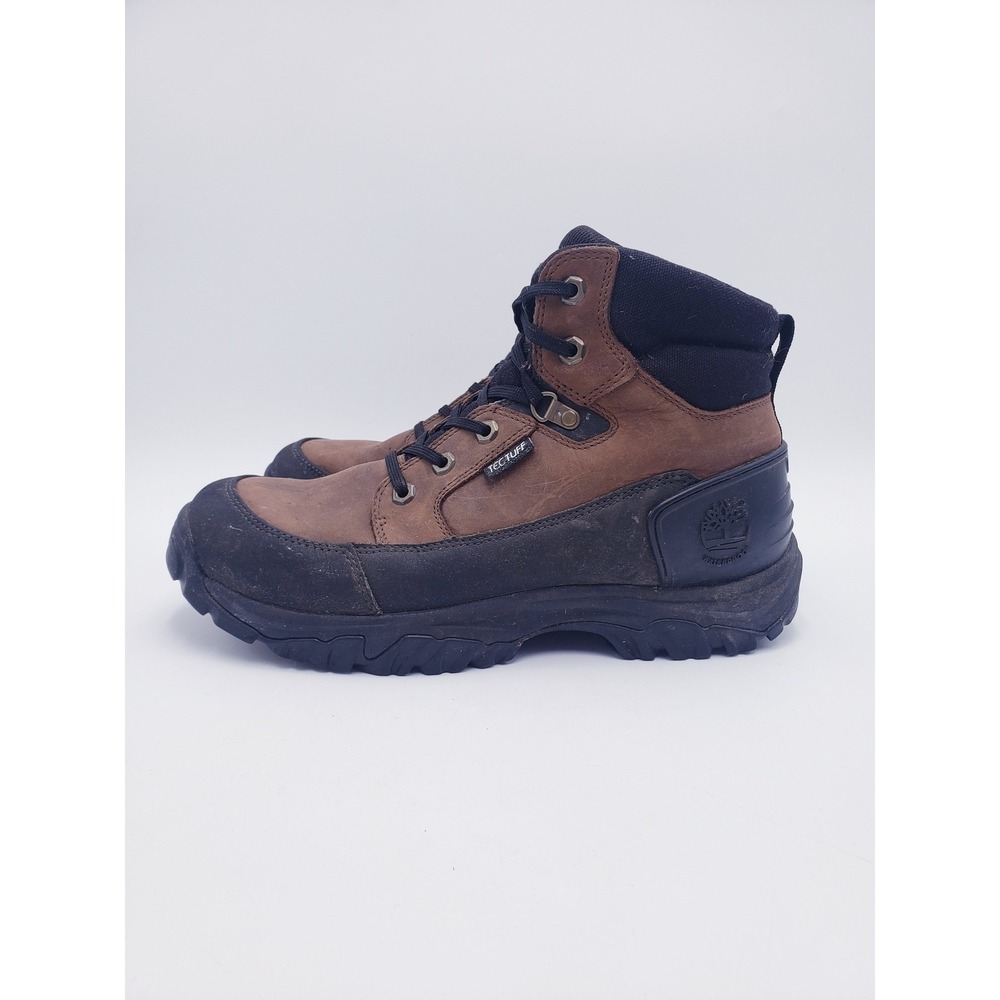 Timberland Guyd Hiking Boots Brown Leather Waterproof Tectuff Mens Size 10
